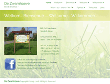 Tablet Screenshot of dezwamhoeve.be